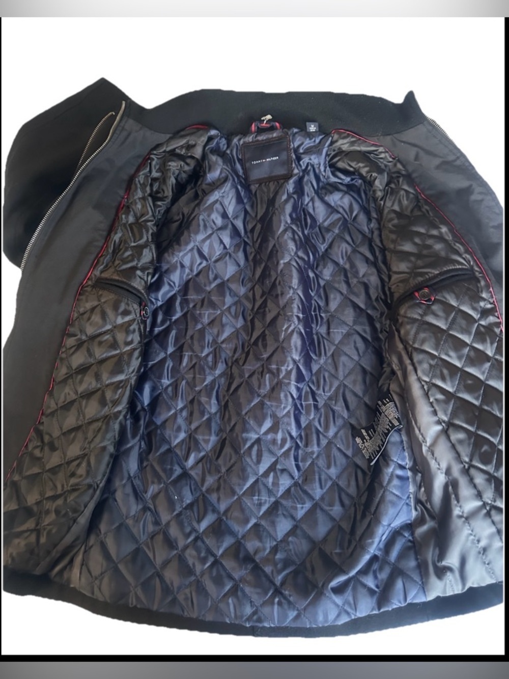 Tommy Hilfiger Black Zip-Up Pea Coat - Picture 5 of 5